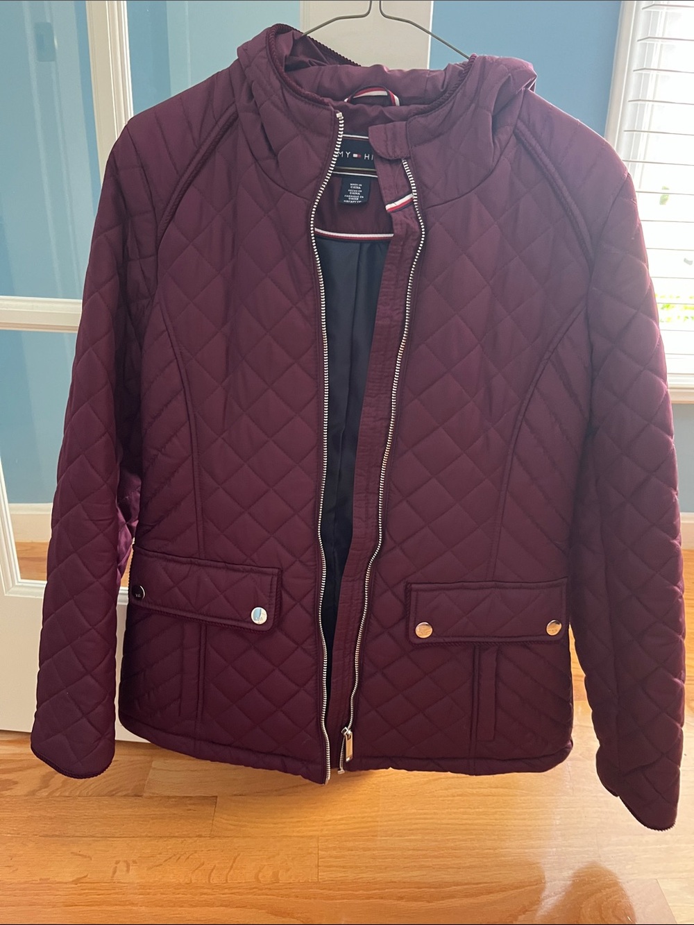 Tommy Hilfiger Quilted Puffer Jacket - Burgundy Wine